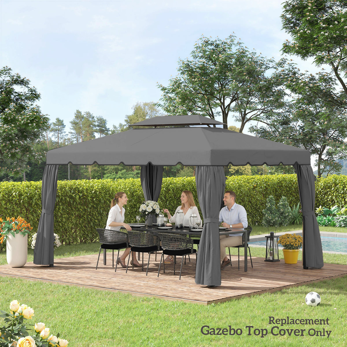 Model 84C-101 Or 84C-144 13 X 10 Gazebo Replacement Canopy