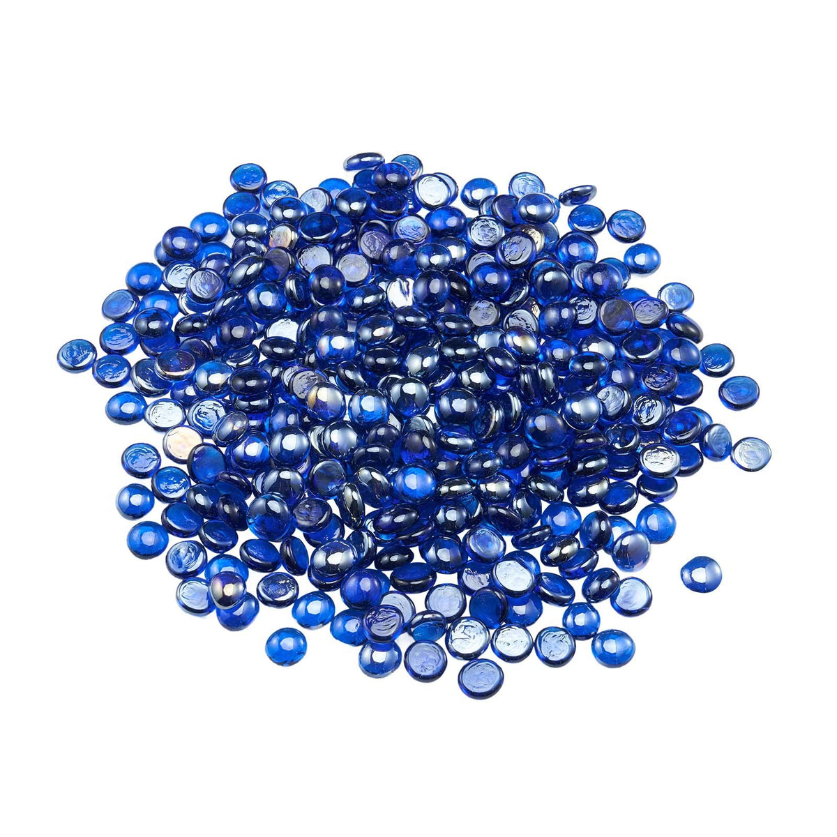 10 LBS Fire Glass 3/4-Inch Round Fireplace Glass Rocks For Fire Pit