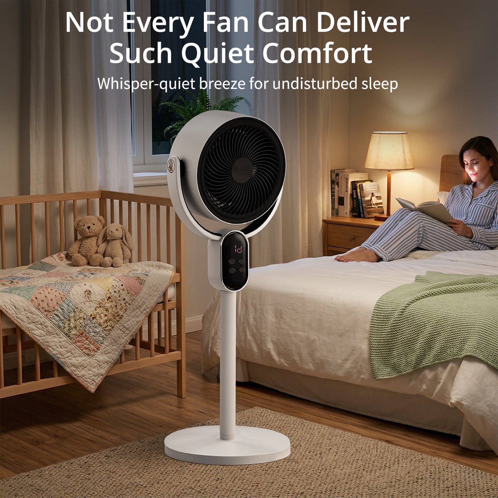 2-in-1 Standing Desk Air Circulator Fan with Remote Control