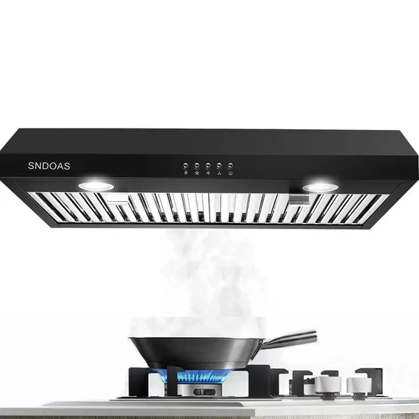 30 Inch Under Cabinet Range Hood 3-Speed 600CFM LED