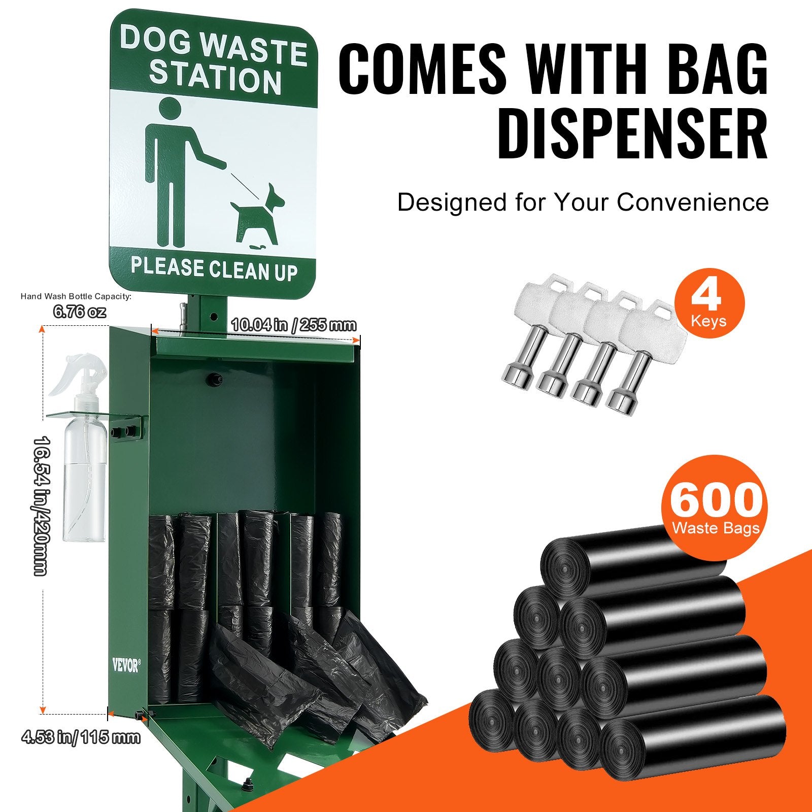 Dog Waste Station with 600 Poop Bags – Commercial Park