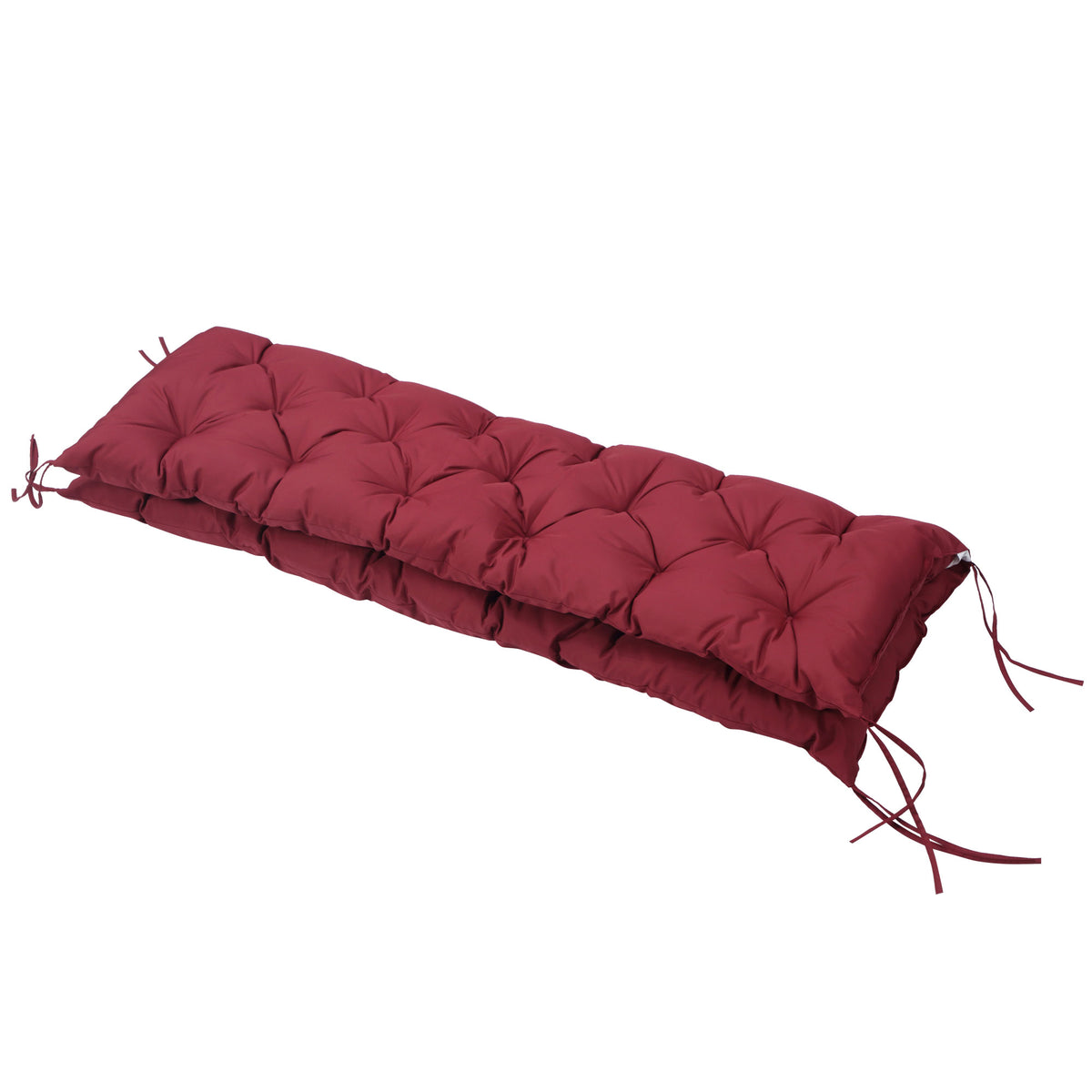 59x38 Tufted Bench Cushion for 3-Seater Swing Chair, Wine Red