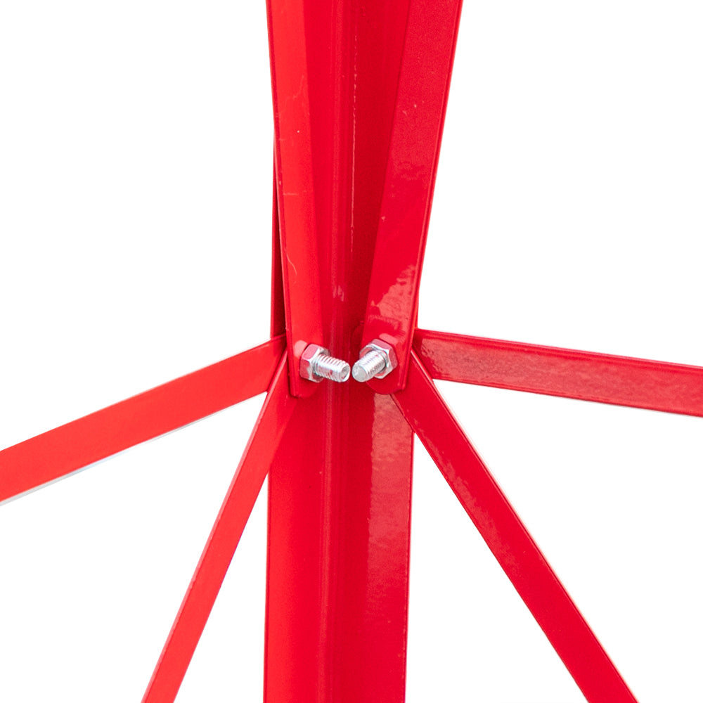 8ft Weather Resistant Yard Garden Windmill Red