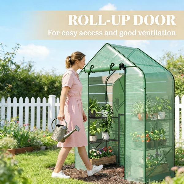 Raised Garden Bed with Mini Greenhouse Cover