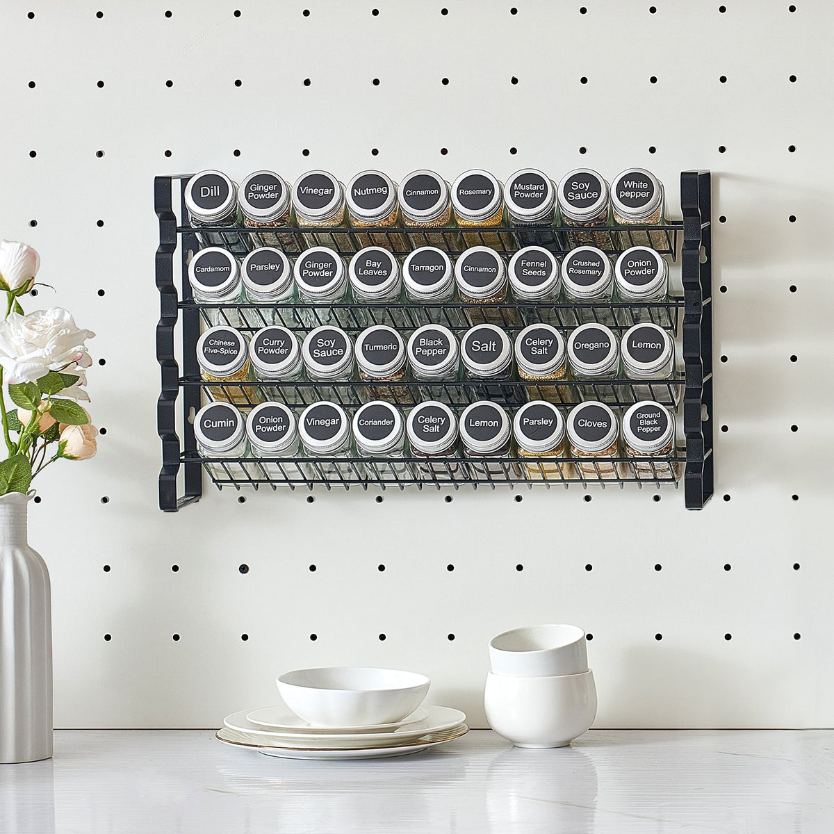 Spice Rack Organizer For Cabinet Kitchen Countertop Seasoning