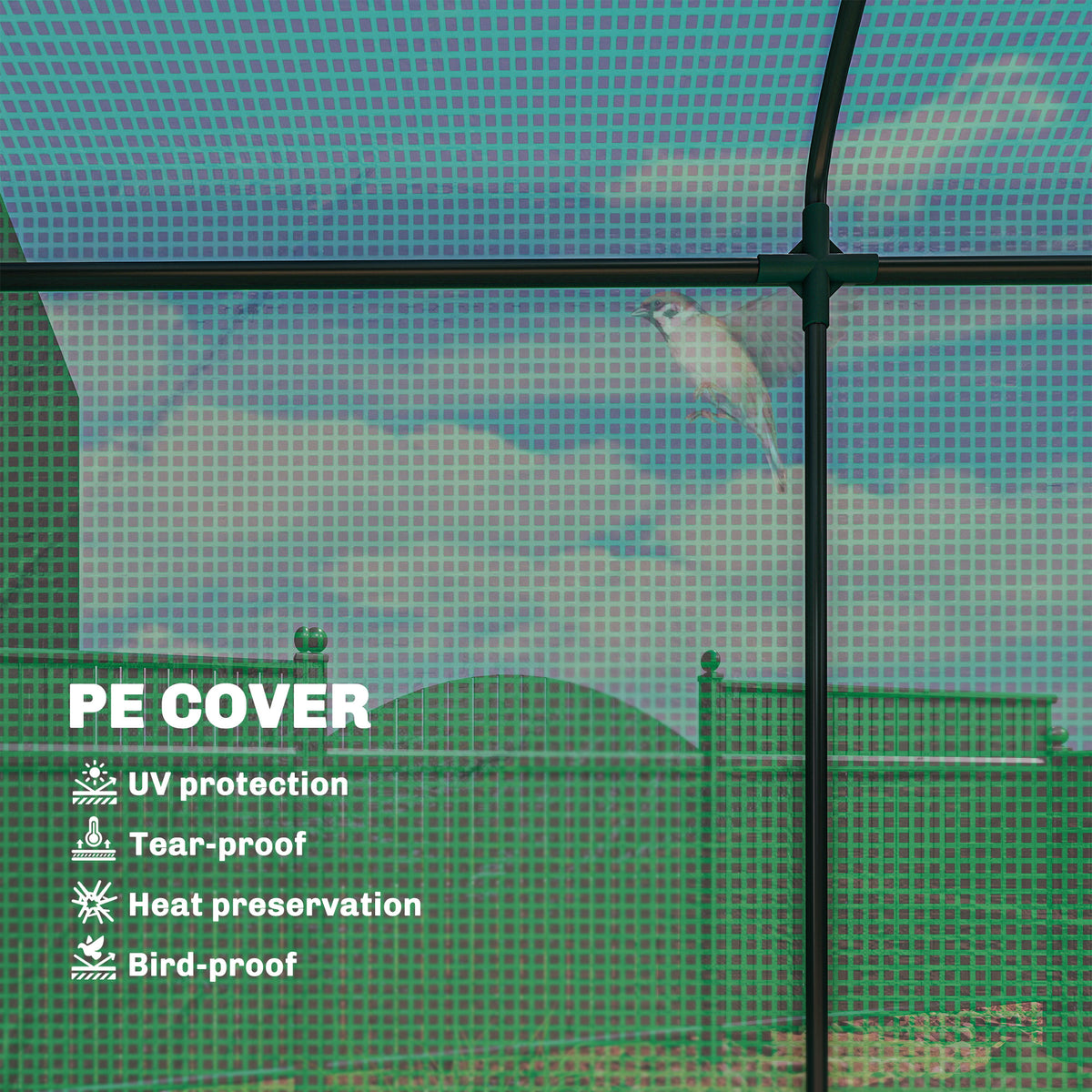 Portable Greenhouse 78.7" x 29.5" x 74" PE Cover