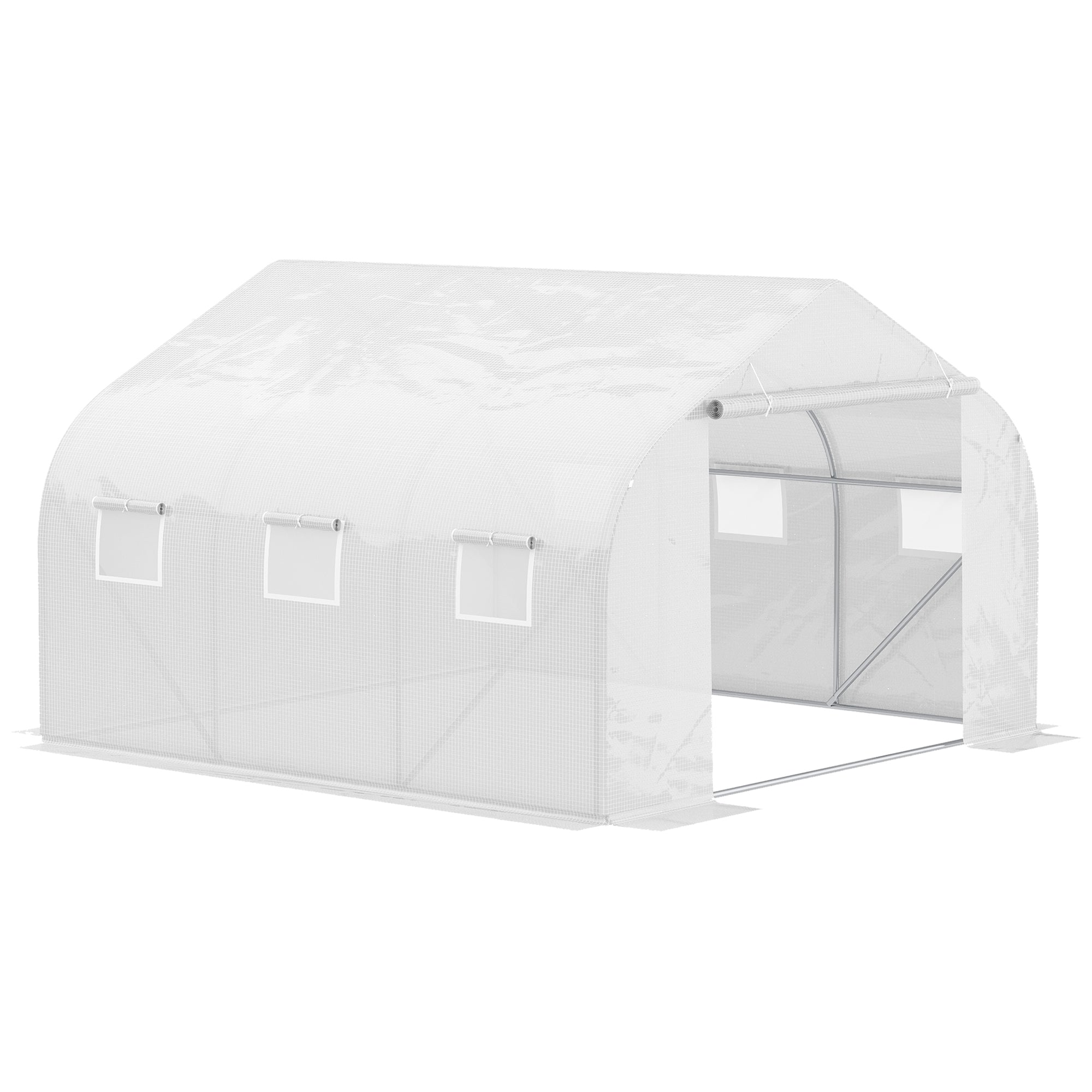 11.5x10x6.5 Walk-in Greenhouse with Roll-up Windows