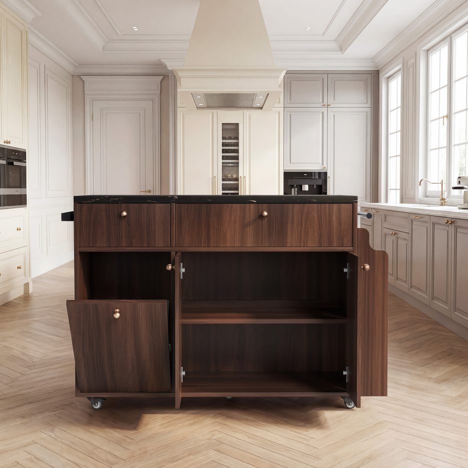 Kitchen Island With Storage Rolling Kitchen Island Cart With Drop