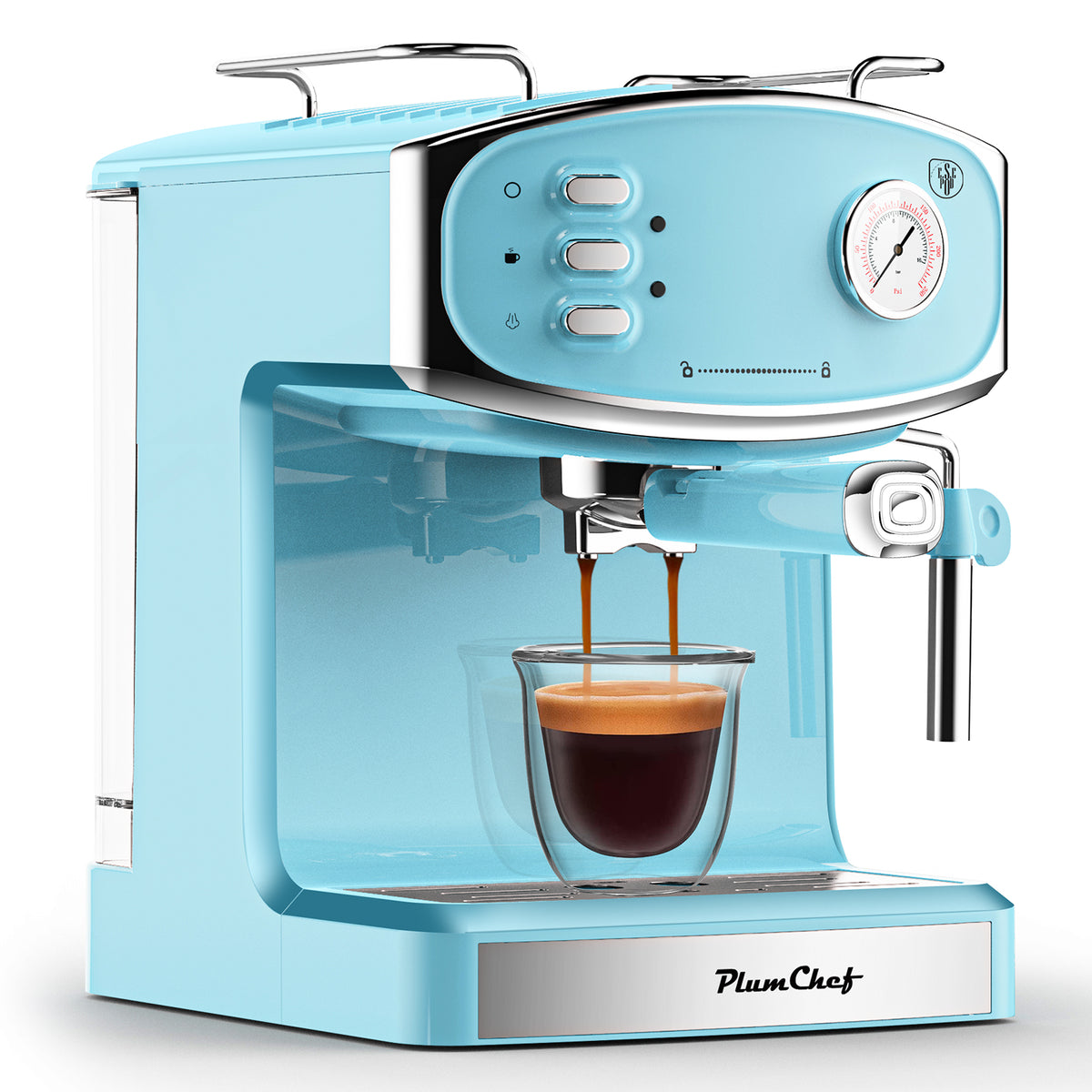 20 Bar Espresso Machine with Milk Frother & 54oz Tank