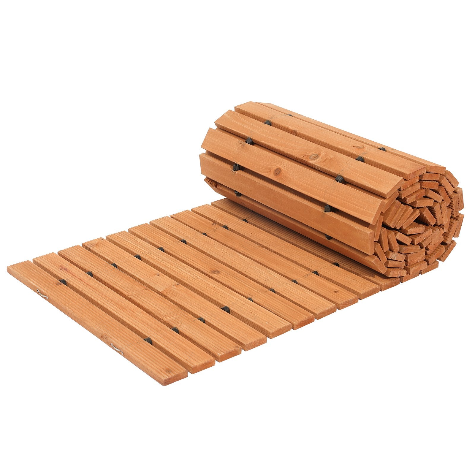 12 Ft L x 17 In W Wooden Garden Pathway Roll