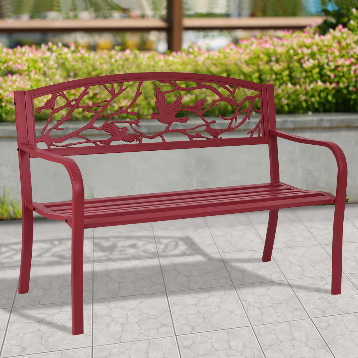 Wood Patio Garden Bench for Outdoor Seating