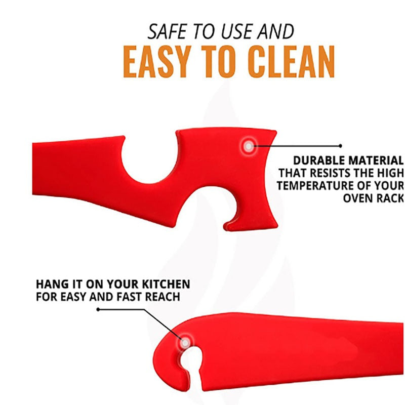 Silicone Oven Rack Push Pull Tool With Longer Handle