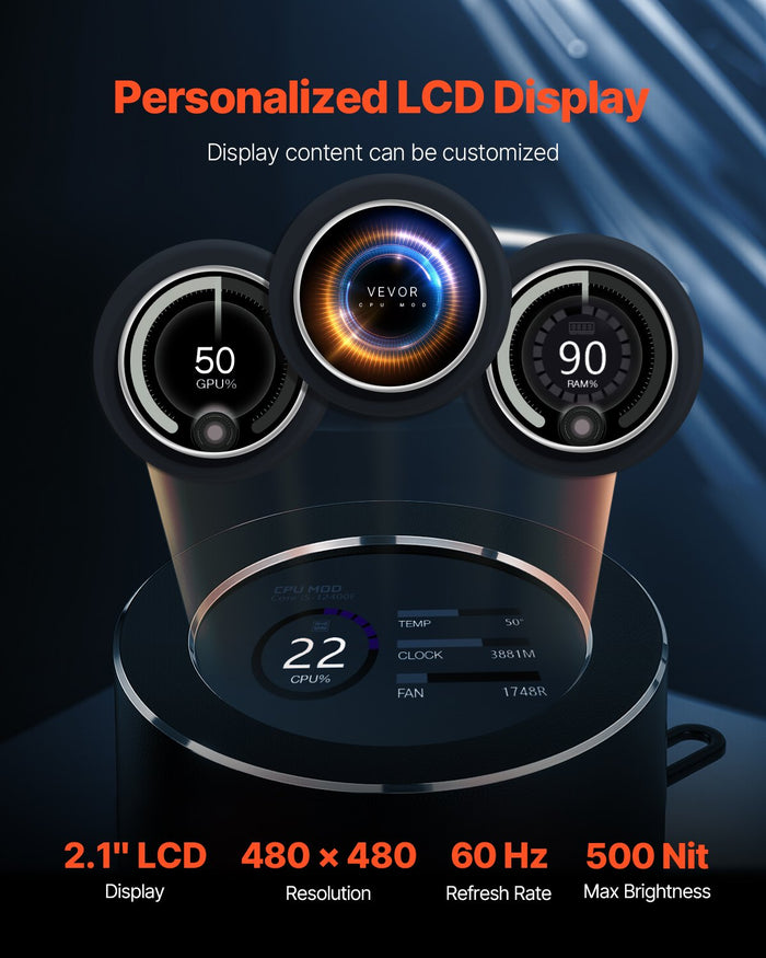 120mm AIO Liquid CPU Cooler with ARGB Lighting
