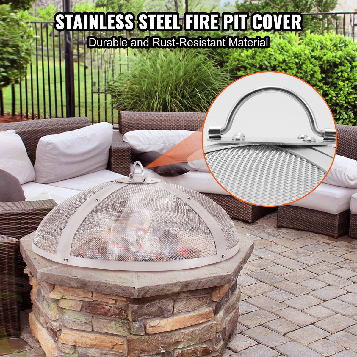Fire Pit Spark Screen Round 27'