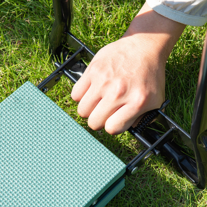 Padded Foldable Garden Kneeler Seat Bench, Green