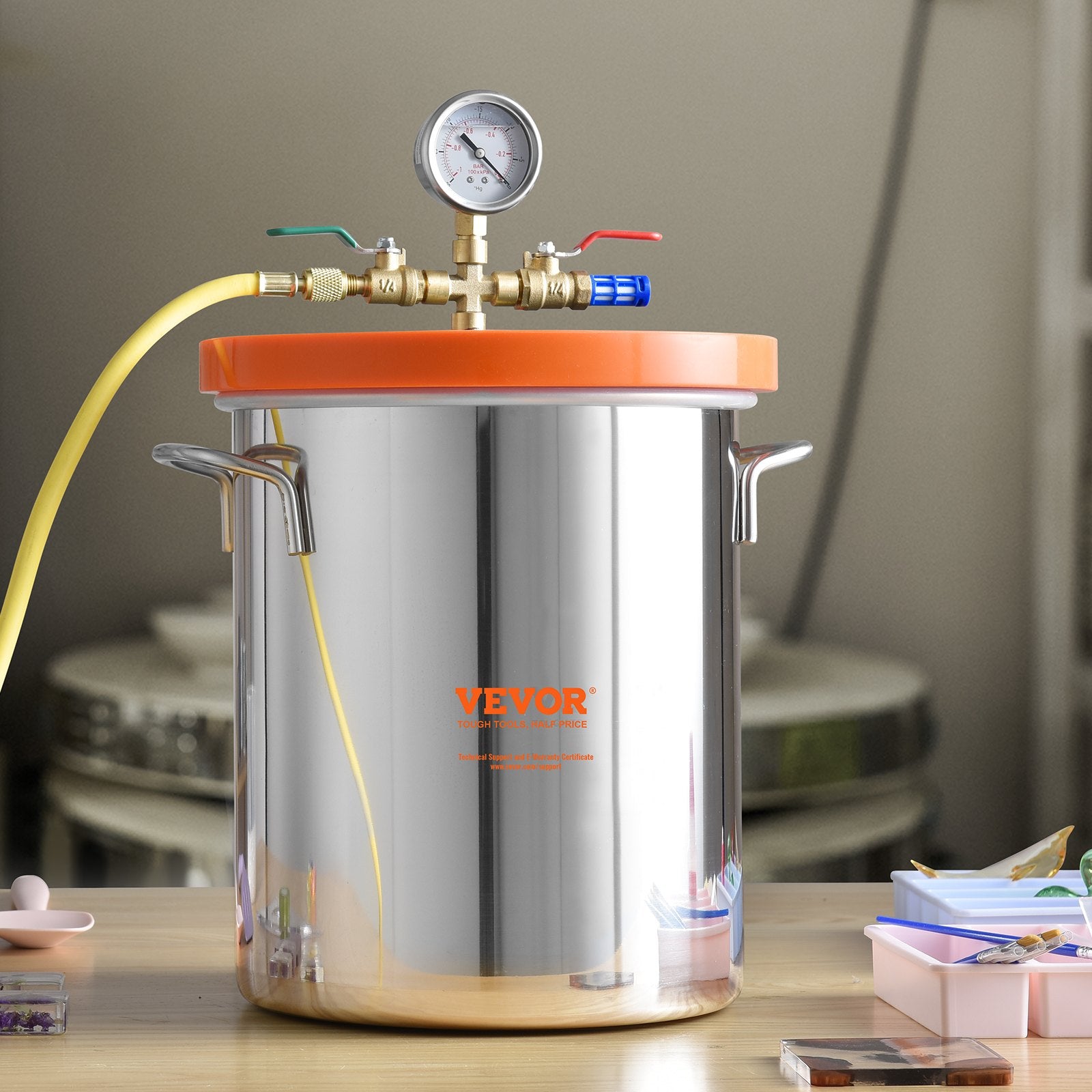 3 Gallon Vacuum Chamber with Tempered Glass Lid