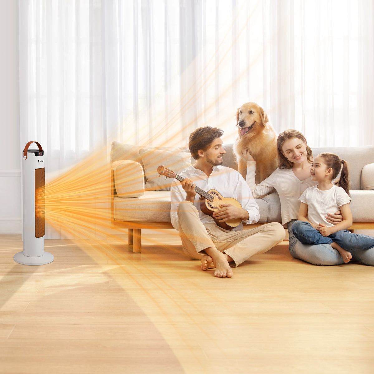 24 Inch Tower Space Heater 1500W Smart WiFi Remote
