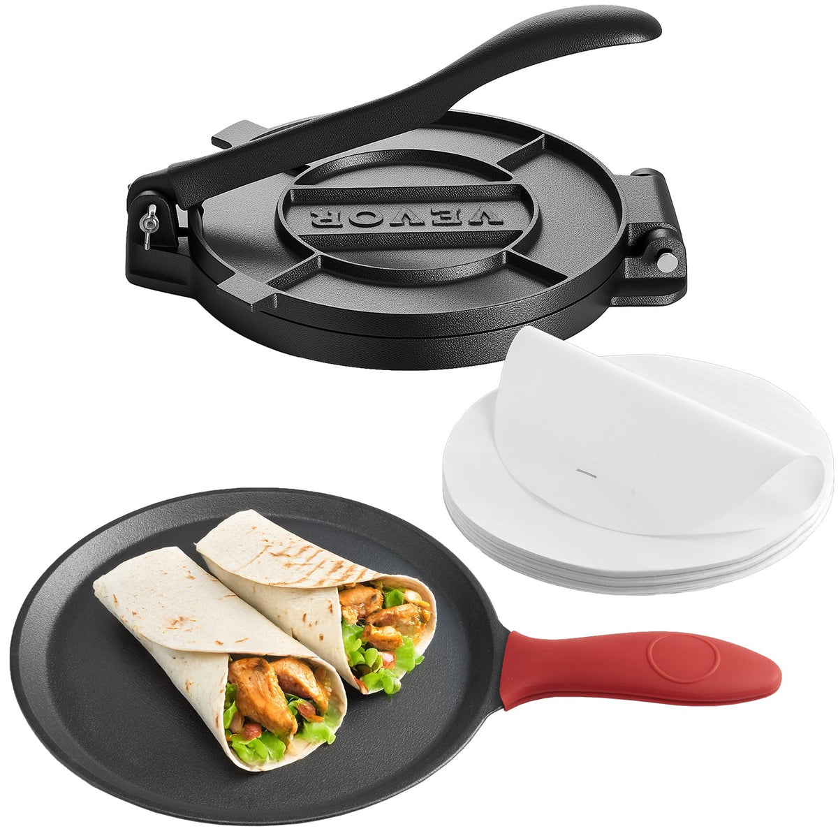 10 Inch Tortilla Press Chapati Maker Roti Dough Maker Heavy Duty Cast