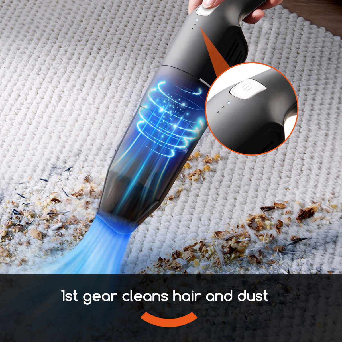 Cordless Stick Vacuum Cleaner 10-17Kpa 2-Level Suction