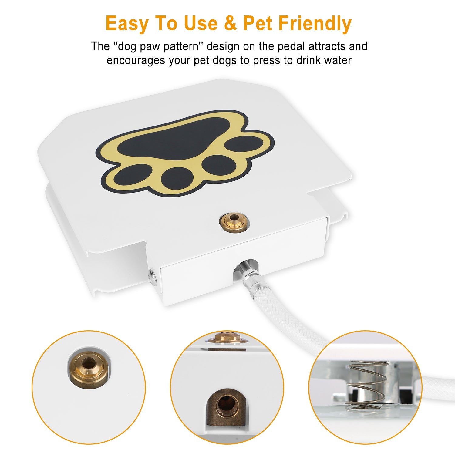 Dog Water Fountain Outdoor Paw Pedal Activated Sprinkler