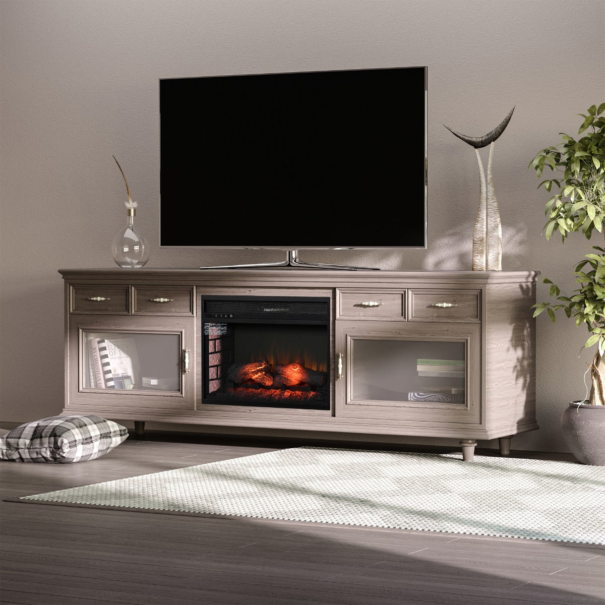 27 Inch Electric Fireplace Insert with Remote Control