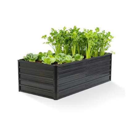 Metal Raised Garden Bed 6x3x2ft Outdoor Planter Box