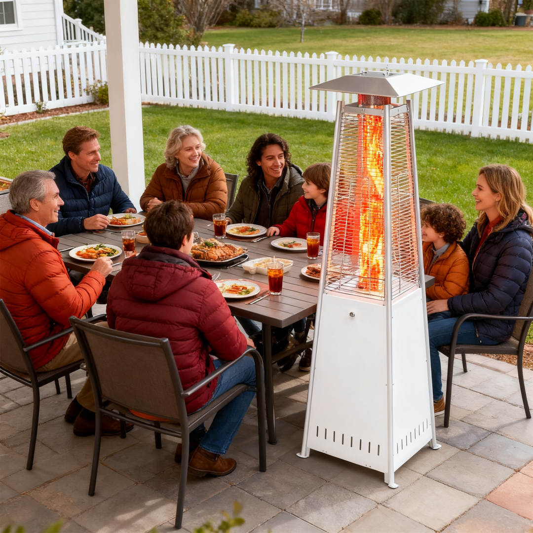 48000 BTU Pyramid Patio Heater With Wheels