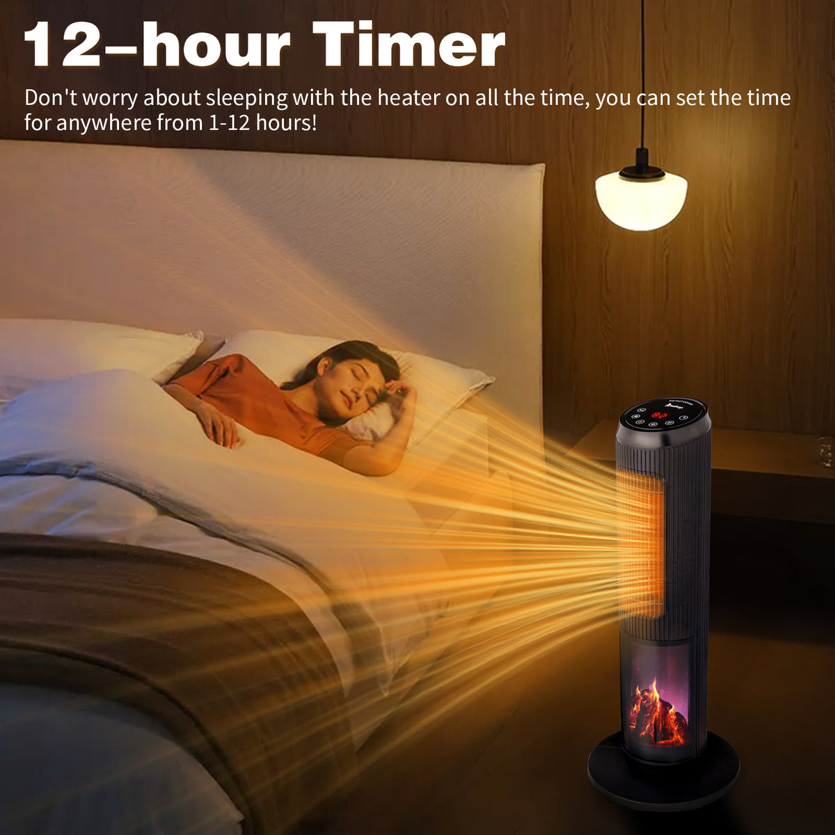 25 Inch Tower Space Heater with Remote Control
