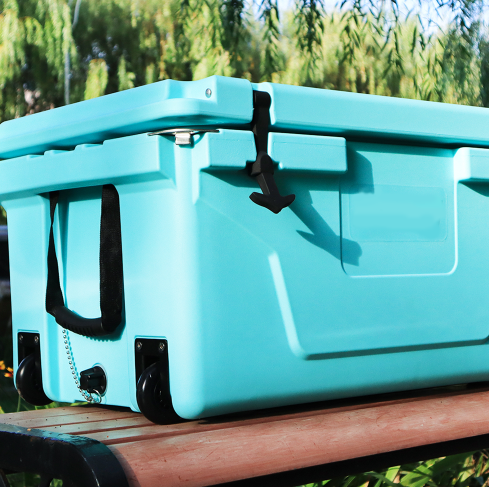 65QT Blue Outdoor Cooler Ice Chest Box