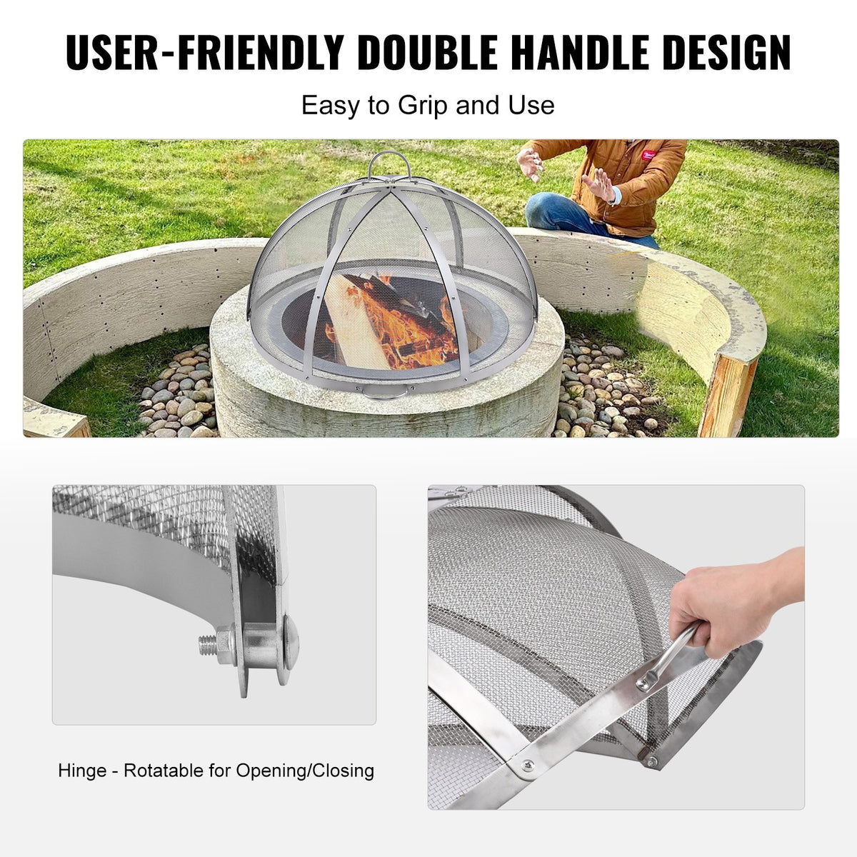Firepit Spark Screen Lid