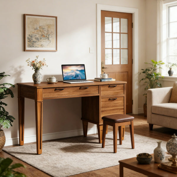 Industrial Wood & Steel Computer Desk