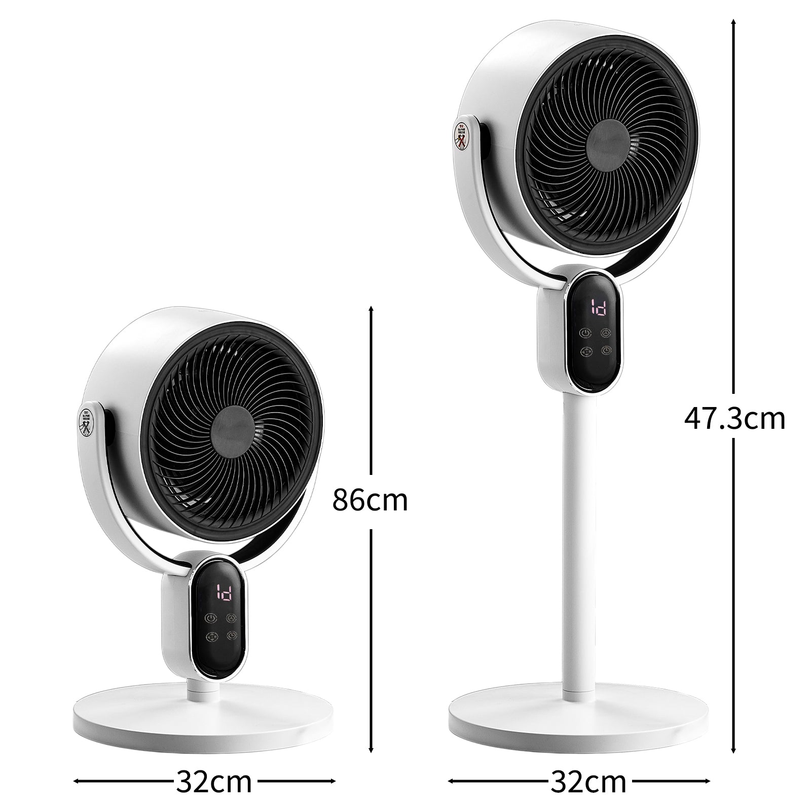 2-in-1 Standing Desk Air Circulator Fan with Remote Control