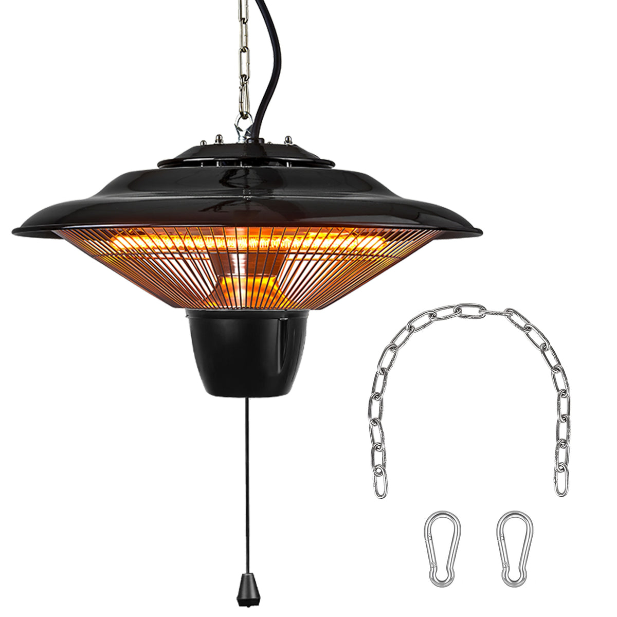 1500W Ceiling-Mounted Electric Patio Heater Lamp