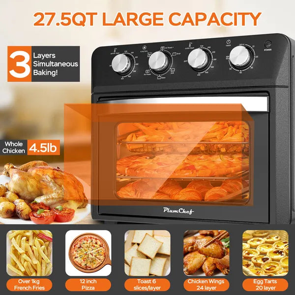 27.5QT 6-in-1 Air Fryer Toaster Oven Convection