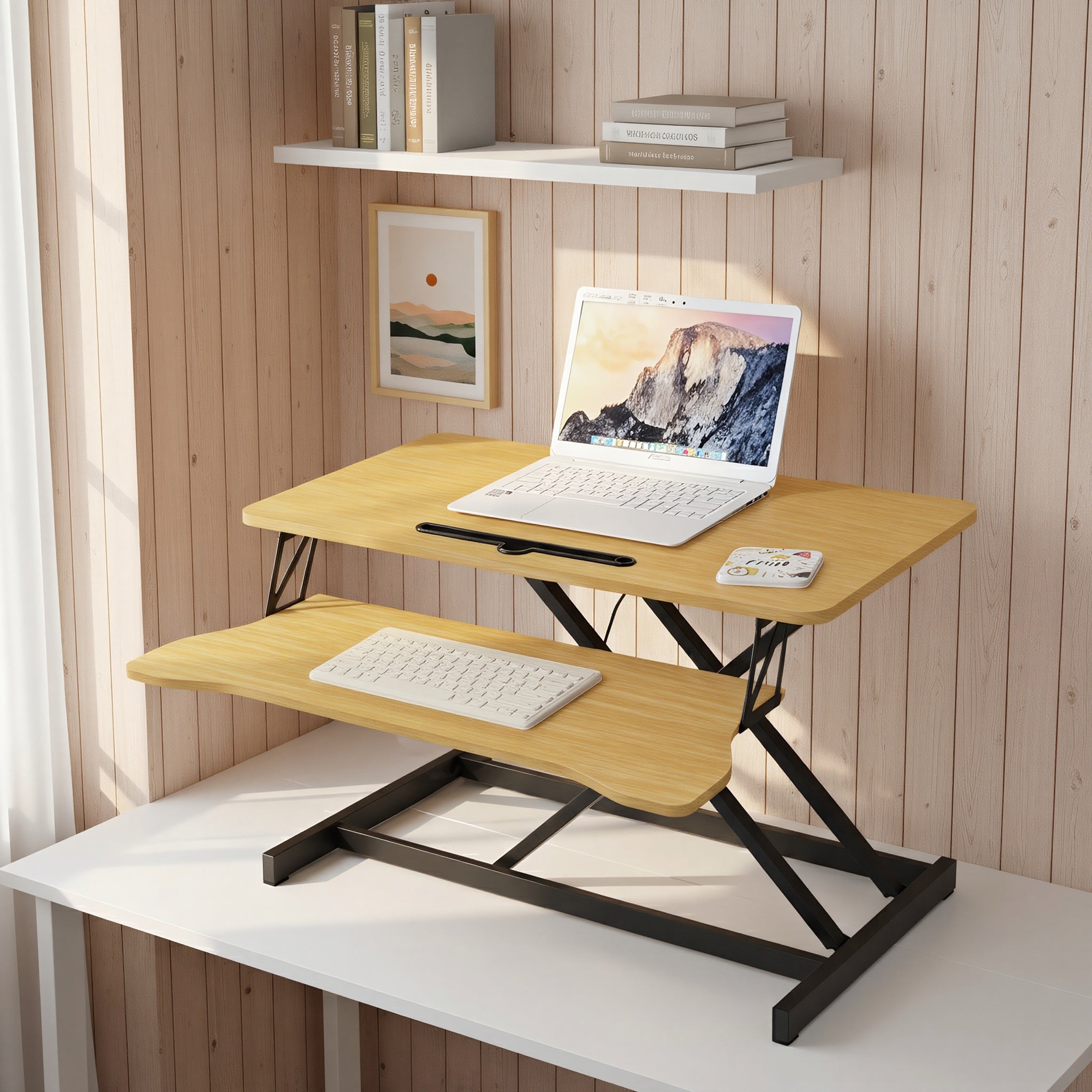 32 Inch Dual Monitor Sit-Stand Desk Converter