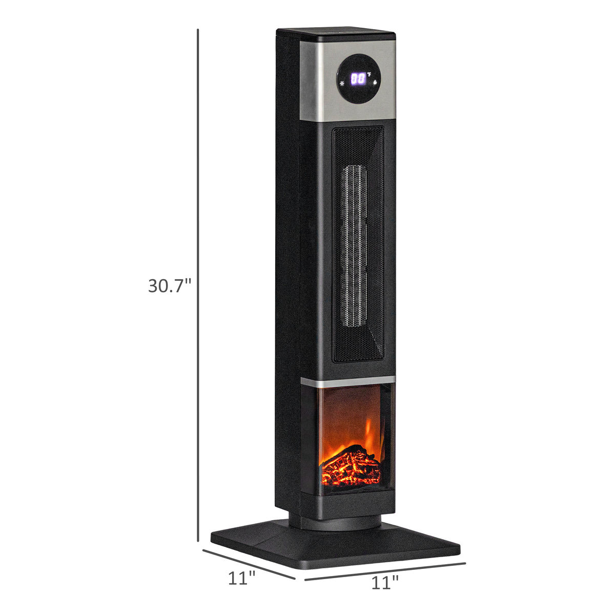 31" Freestanding Electric Heater with Remote & Timer