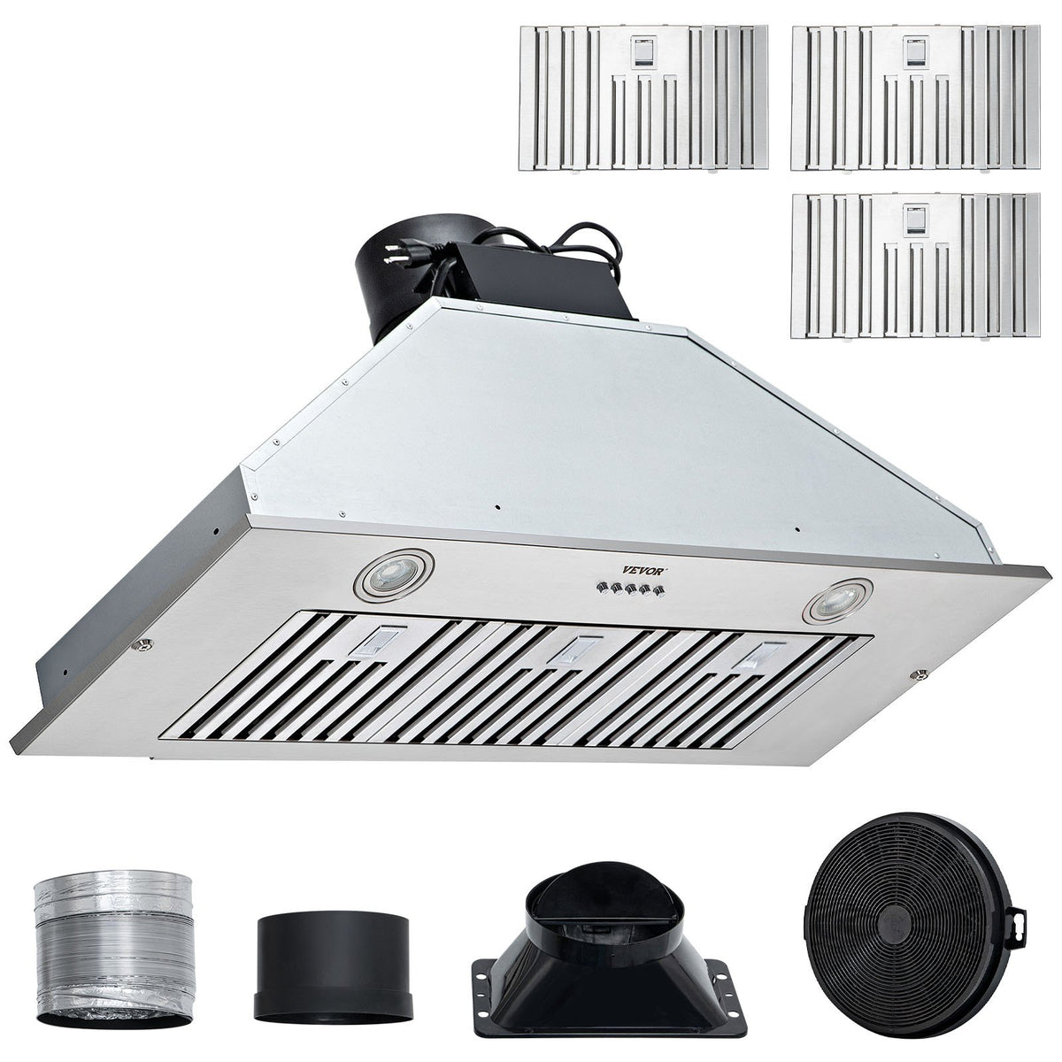 36 Inch Stainless Steel Insert Range Hood, 800 CFM