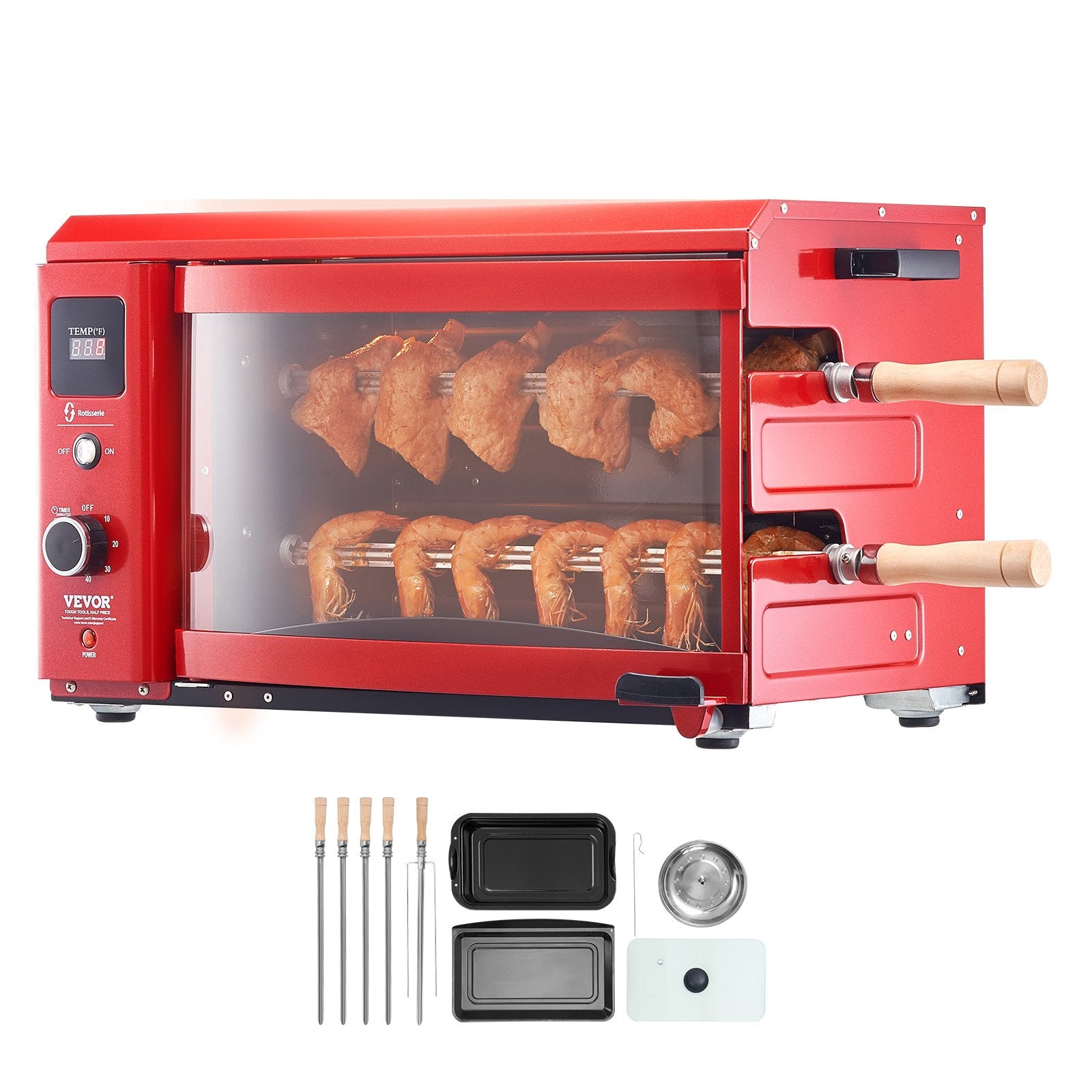 Electric Stainless Steel Shawarma Rotisserie Grill Machine