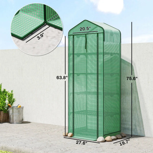 Raised Garden Bed with Mini Greenhouse Cover