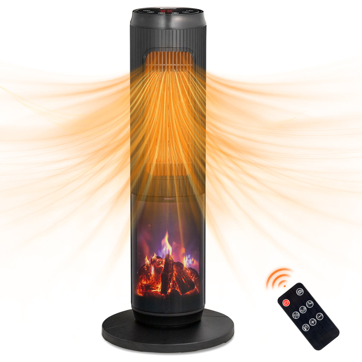 25 Inch Tower Space Heater with Remote Control