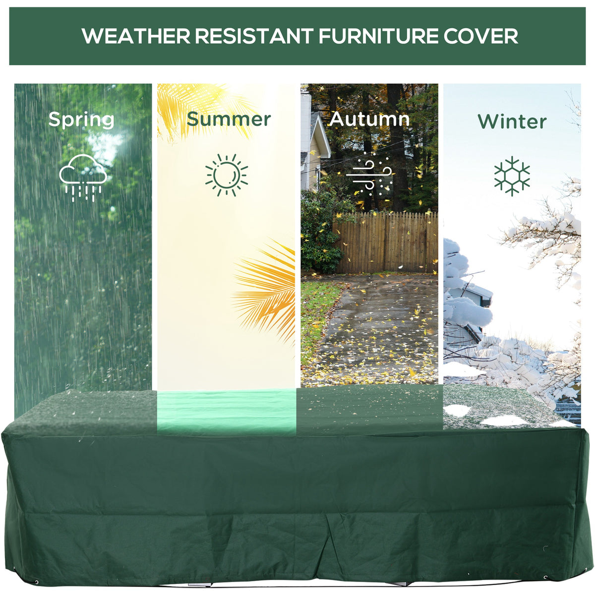 97" X 65" X 26" Heavy Duty Outdoor Sectional Sofa Cover