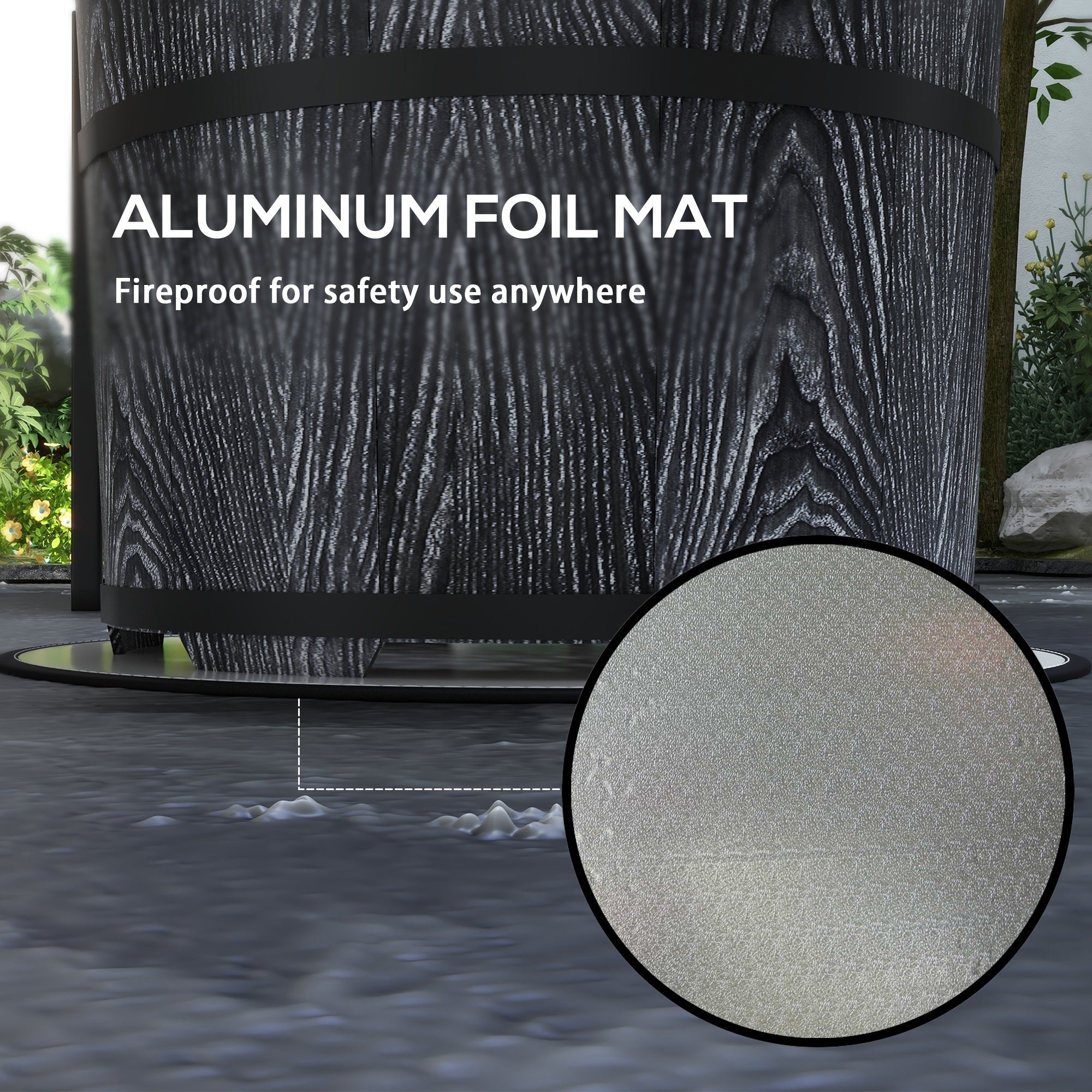 Smokeless Fire Pit with Magnesium Oxide & Mat
