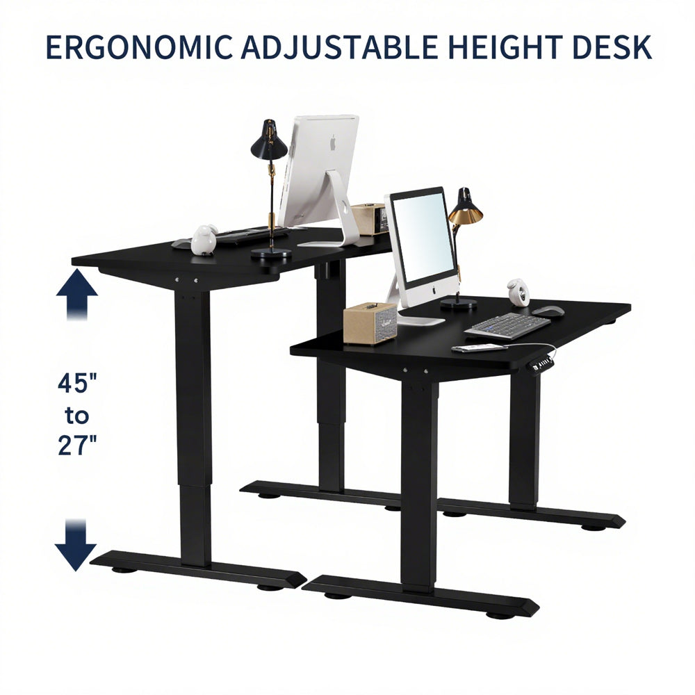 Electric Standing Desk Height Adjustable 55 Inch
