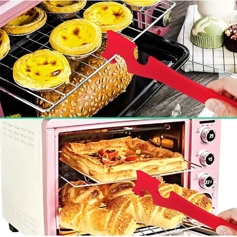 Silicone Oven Rack Push Pull Tool With Longer Handle