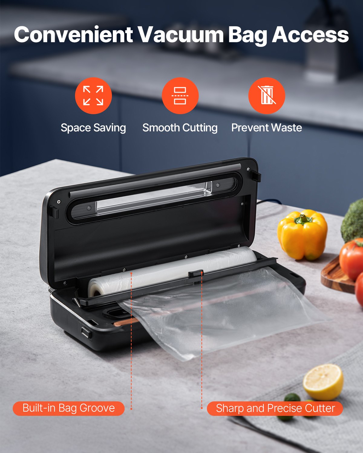 7-in-1 Vacuum Sealer Machine 120W Food Storage System