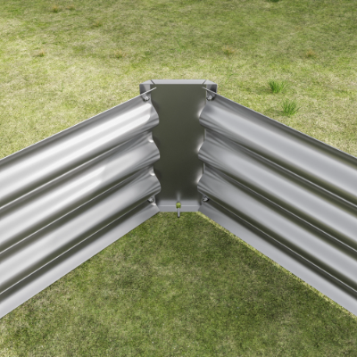 Metal Raised Garden Bed 7.6x3.7x0.98ft Black