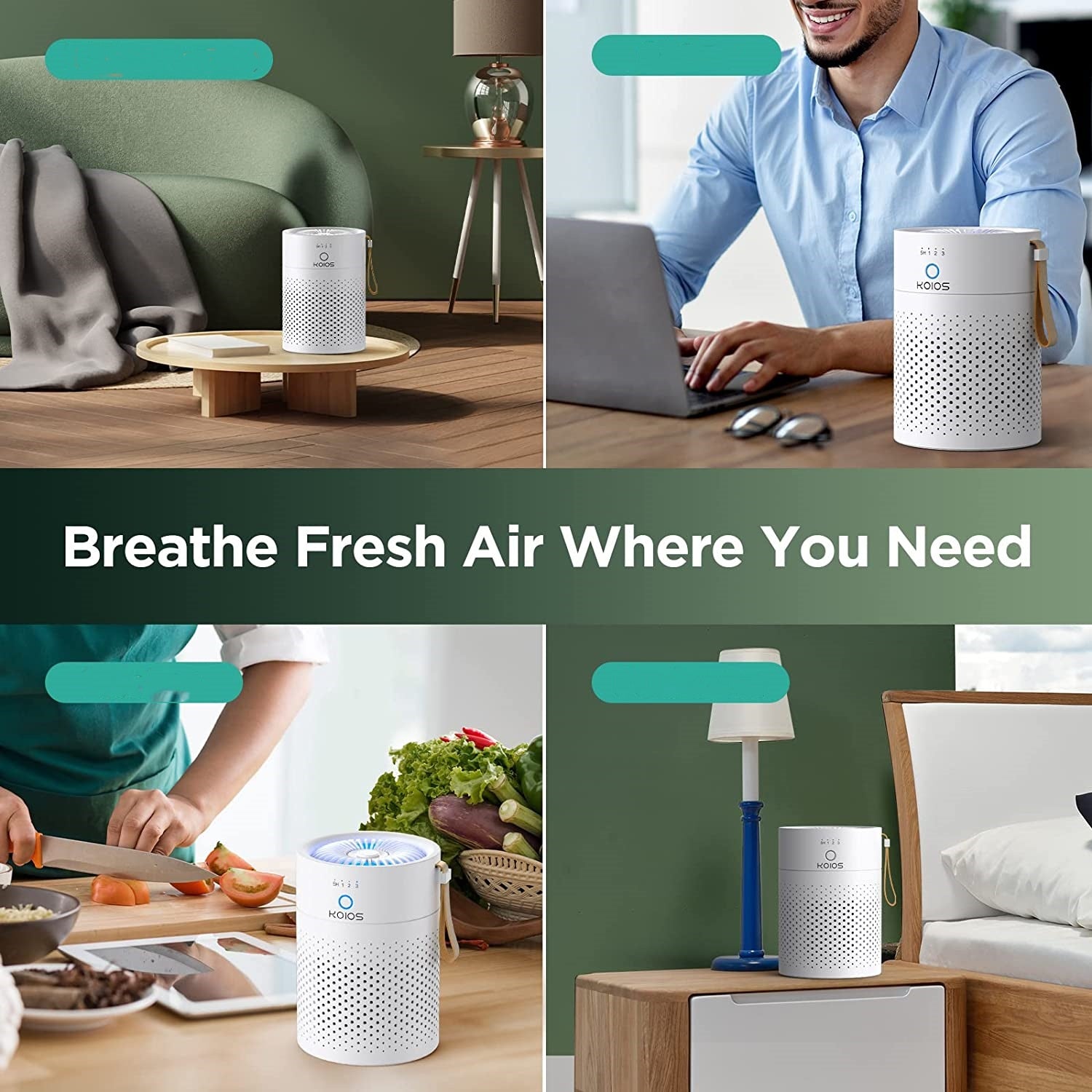 H13 True HEPA Portable Air Purifier for Home and Office