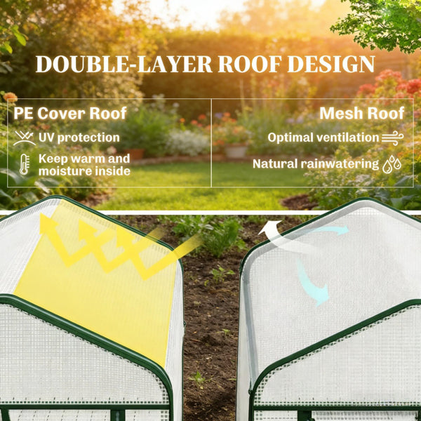Raised Garden Bed with Greenhouse Cover