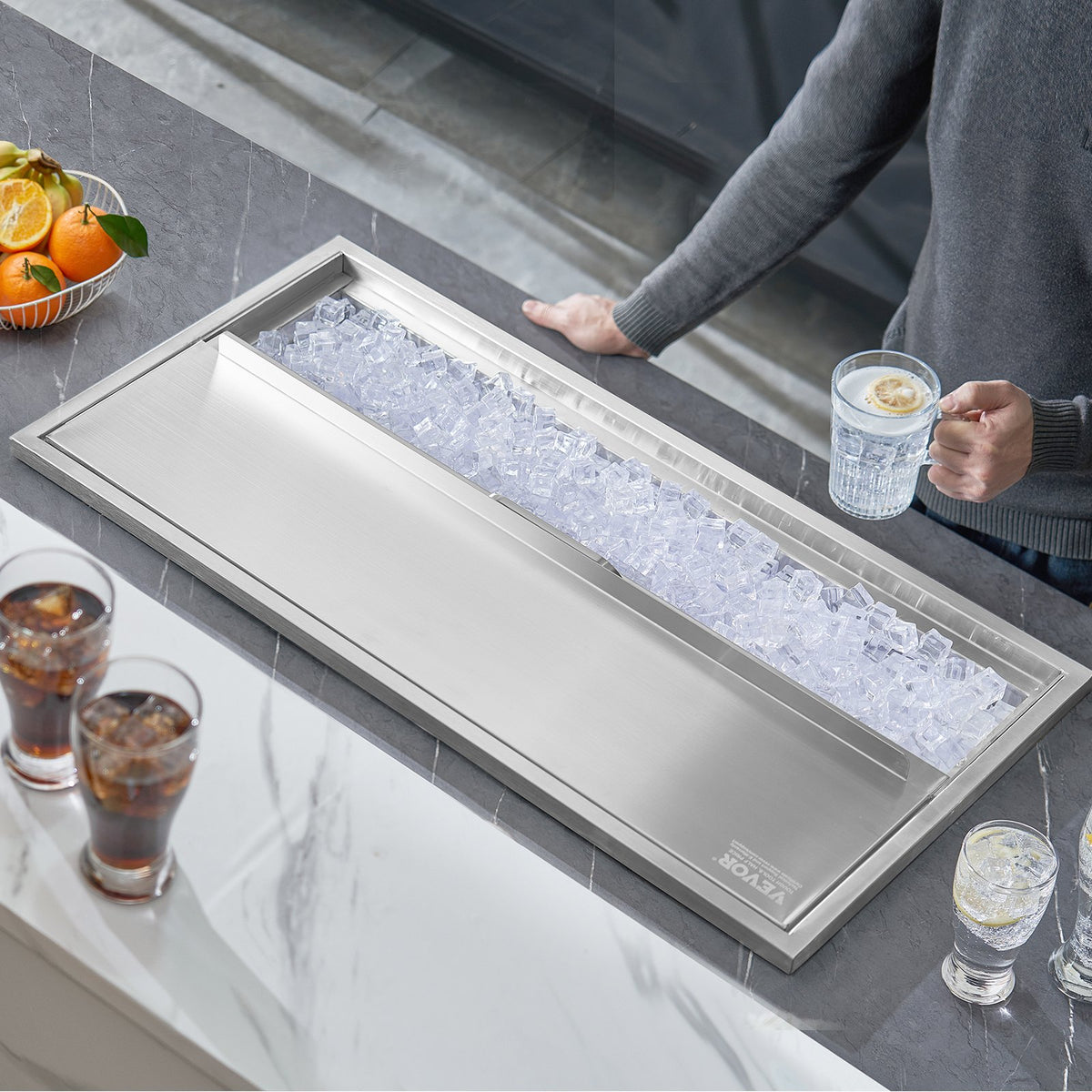 36L Stainless Steel Drop-In Ice Chest Cooler