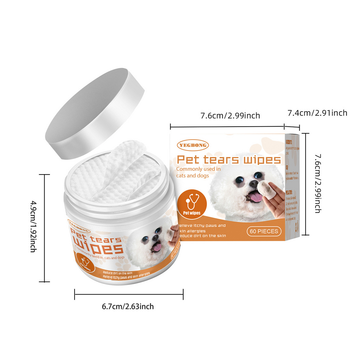 Yegbong Pet Wipes Clean